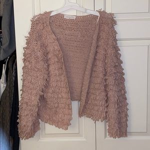 Pink Fringe Sweater